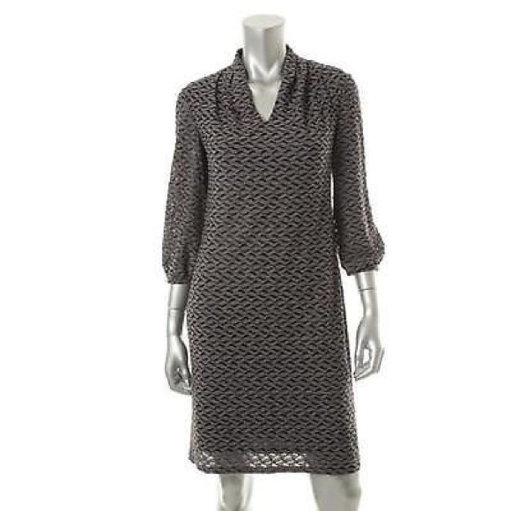 Evan Picone Black & Grey Dress - New - Size 12